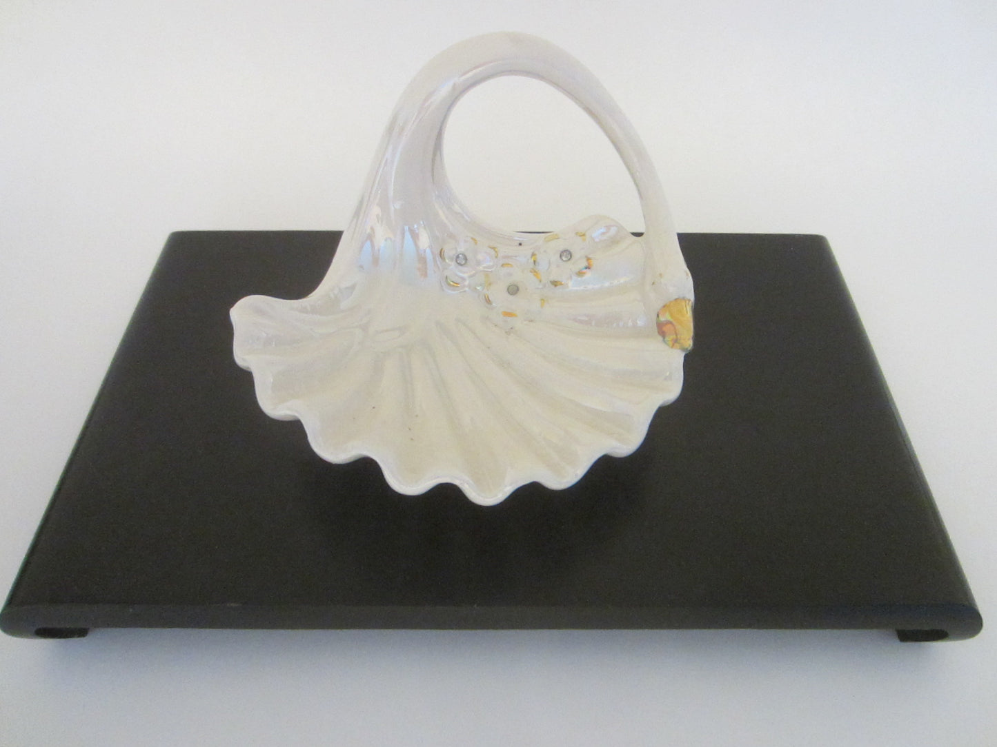 Capodimonte Creazioni Minervini Italy Luster Swan Dish