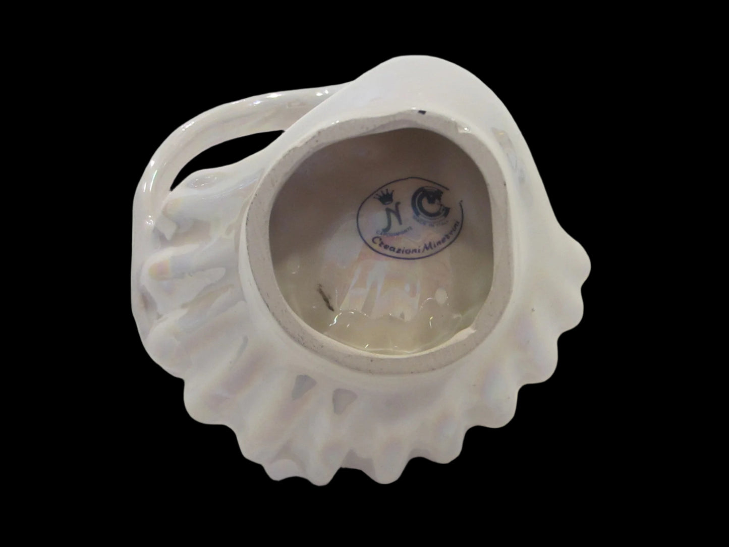 Capodimonte Creazioni Minervini Italy Luster Swan Dish