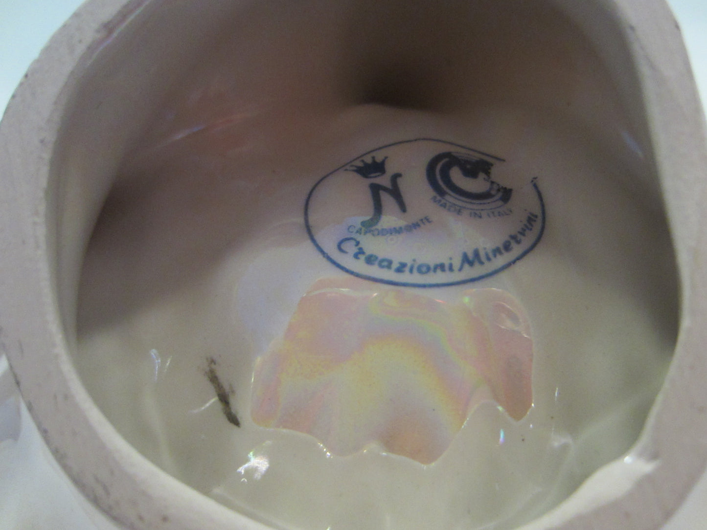Capodimonte Creazioni Minervini Italy Luster Swan Dish