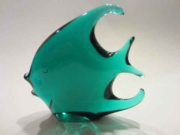 Emerald Green Italian Studio Glass Exotic Fish Bullocks Exclusive - Designer Unique Finds 
