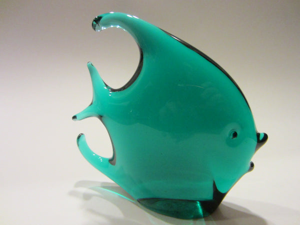 Bullocks Italy Studio Glass Exotic Green Fish