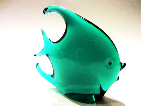 Bullocks Italy Studio Glass Exotic Green  Fish 