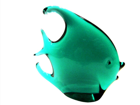 Bullocks Italy Studio Glass Exotic Green  Fish 