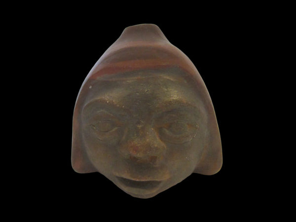 Terracotta Portrait Of Chile Ceramic Signed Figure Head