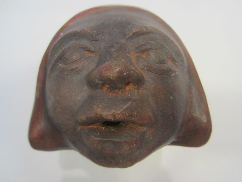 Terracotta Portrait of Signed Chile Ceramic Figure Head 