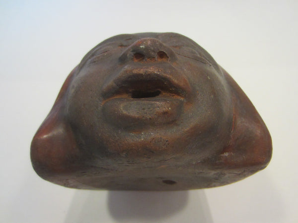 Terracotta Portrait Of Chile Ceramic Signed Figure Head