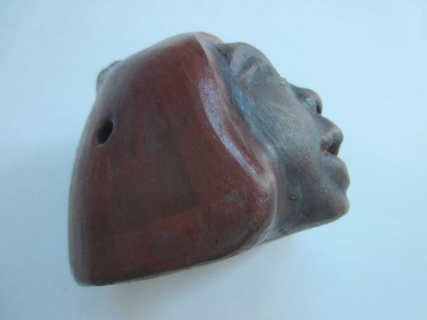 Terracotta Portrait Of Chile Ceramic Signed Figure Head