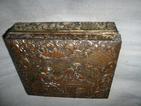 Japan Humidor Figurative Silver Vintage Cigar Box 