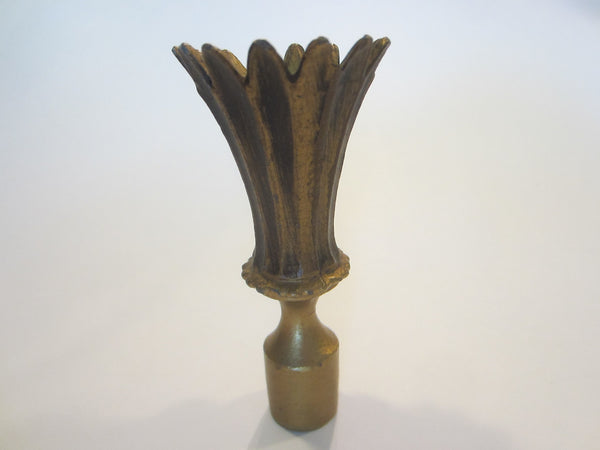 Architectural Vintage Metal Crown Lamp Finial Accessory