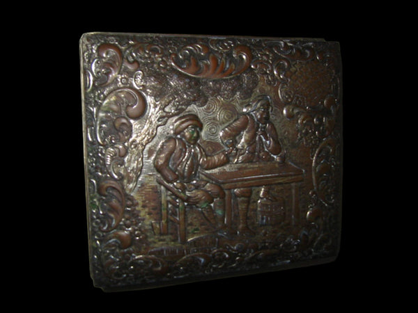 Japan Humidor Figurative Silver Vintage Cigar Box