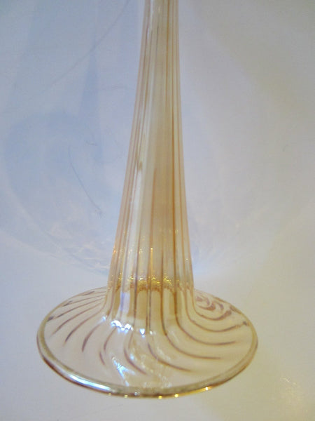 Monumental Gold Shimmer Glass Vase Candleholder Barrovier Tosso