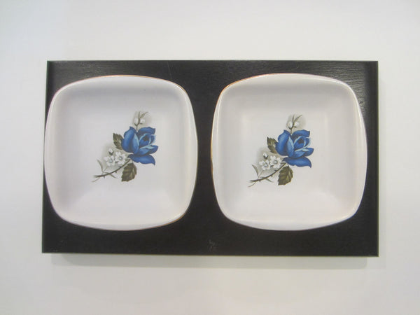 Flora Keramiek Gouda Holland Vintage Pair Of Porcelain Dishes