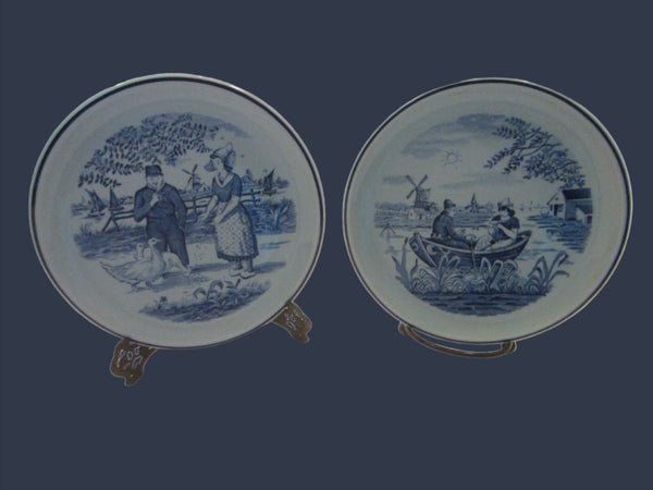 Blue Delfts Plates Royal Sphere Holland By Boch Belgium