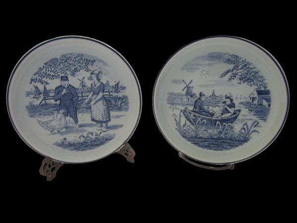 Blue Delfts Plates Royal Sphere Holland By Boch Belgium