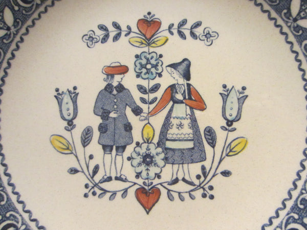 Johnson Brothers Stoke On Trent England Staffordshire Heart Flowers Collectible Plate