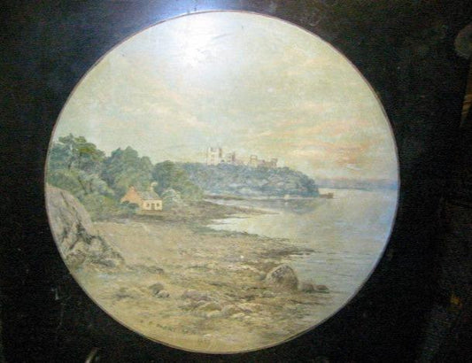 J T Parry AP IDWAL Impressionism Signed Painting Slab Circa 1899 - Designer Unique Finds 