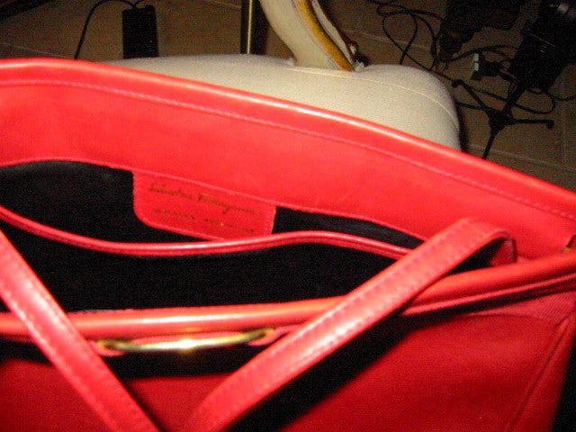 Salvatore Ferragamo Red leather clutch wallet – 239Consign LLC