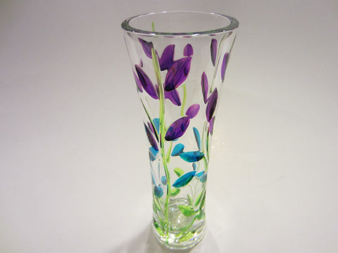 Murano ltaly Zecchino Multicolor Glass Flower Vase 