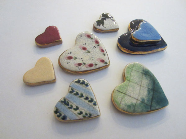 Miniature Ceramic Hearts Signature Tiles
