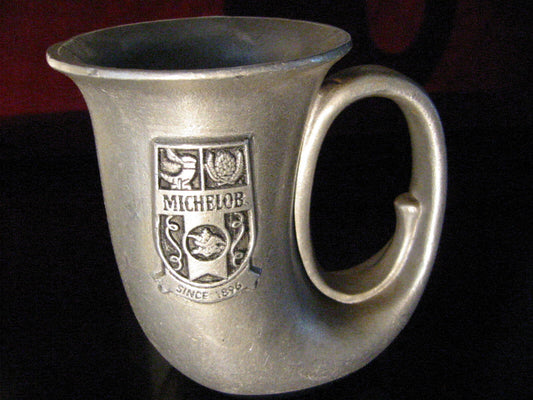 Michelob Pewter Beer Cornucopia Tankard - Designer Unique Finds 