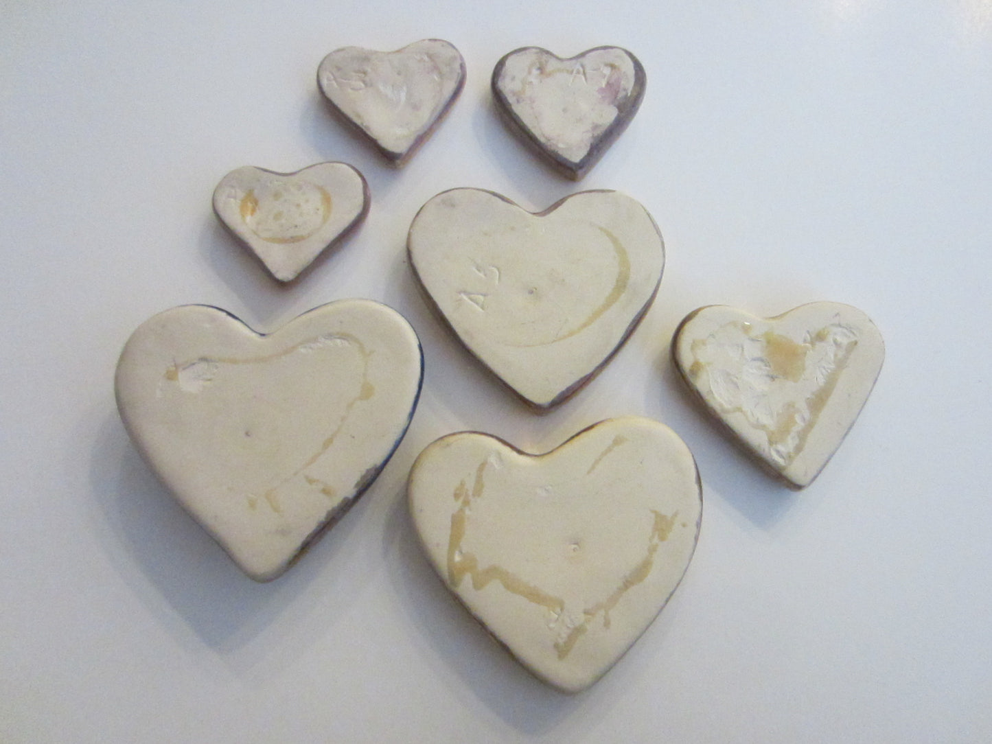 Miniature Ceramic Hearts Signature Tiles