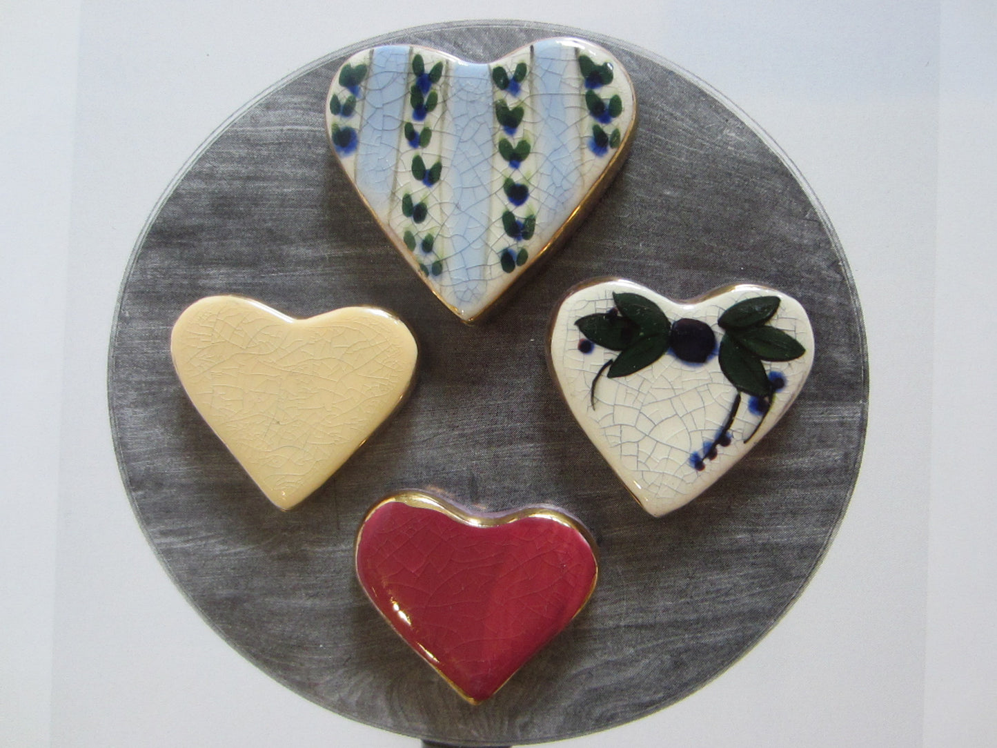 Miniature Ceramic Hearts Signature Tiles