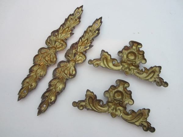 Rococo Bronze Pediments Hardware Decorative French Accessories