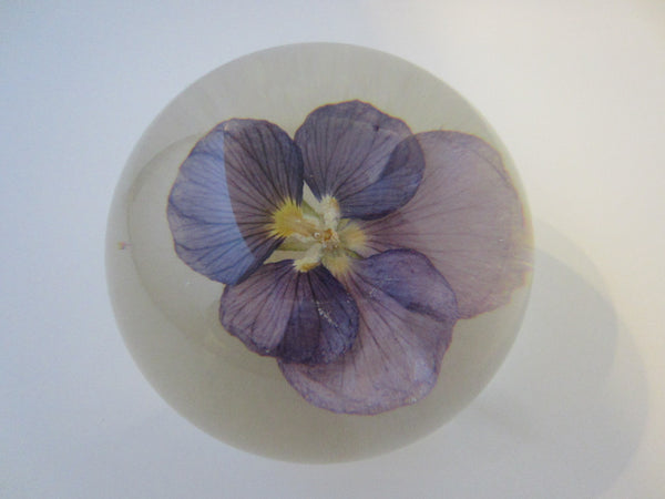 Tarax Infinity Lucite Violet Paperweight Handcrafted in Canada