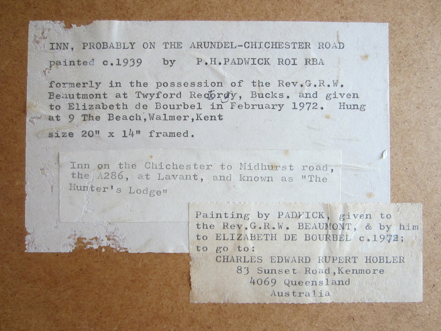 Philip Hugh Padwick The Hunters Lodge Oil On Panel With Provenance