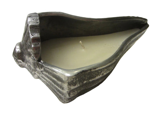 Pewter Votive Seashell Candle Holder - Designer Unique Finds 
