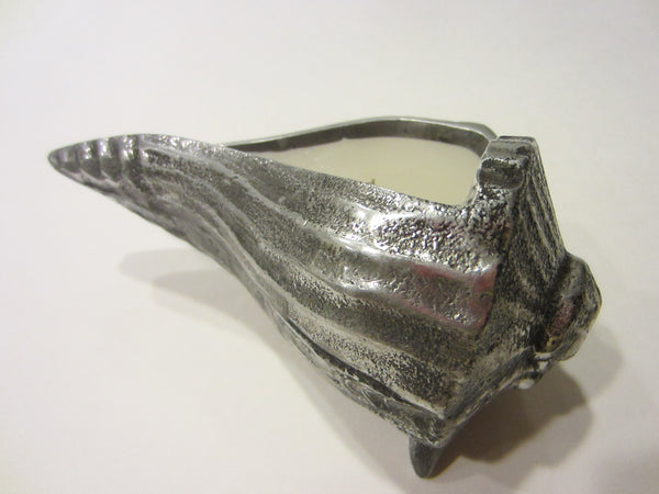Pewter Votive Seashell Candle Holder - Designer Unique Finds 