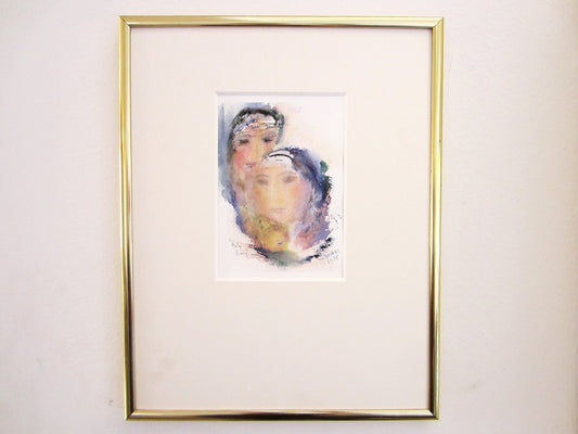 Mari Devers Watercolor Contemporary Portrait Huly Family - Designer Unique Finds 