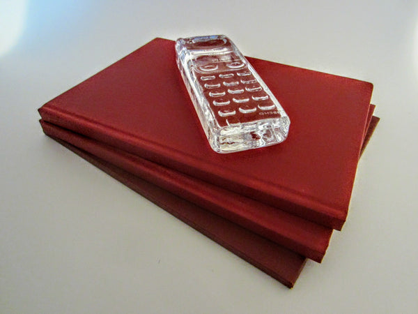Nybro Sweden Ericsson World Cordless Phone Crystal Paperweight