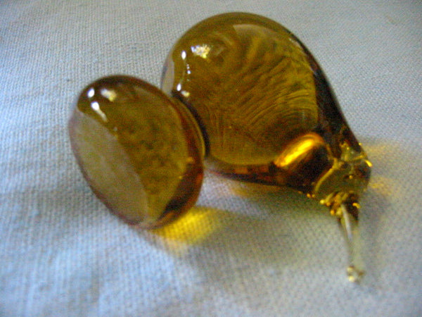 Kiwi Golden Amber New Zealand Glass Bird - Designer Unique Finds 