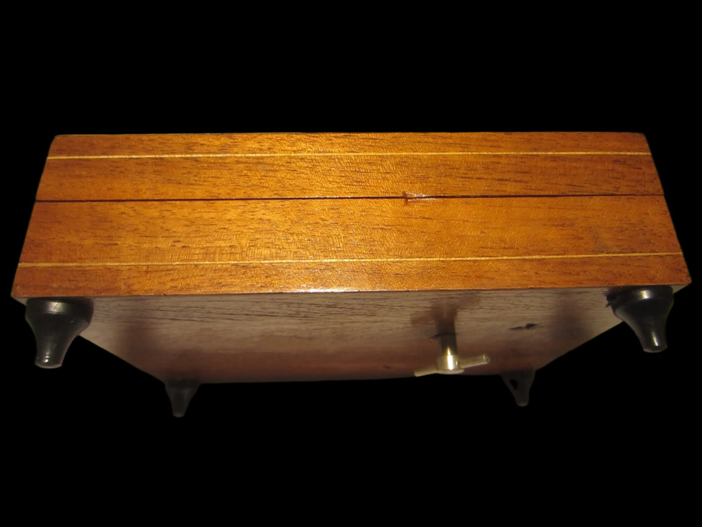 Switzerland Musical Jewelry Box Butterfly Inlaid Marquetry