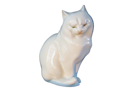 Herend Cat Figurine Hand Painted Signed Porcelain - Designer Unique Finds 
 - 1