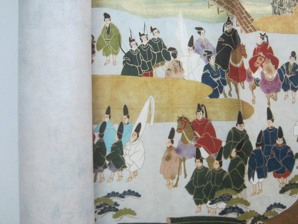 Panoramic View Landscape Art Of Japan On Gold Paper