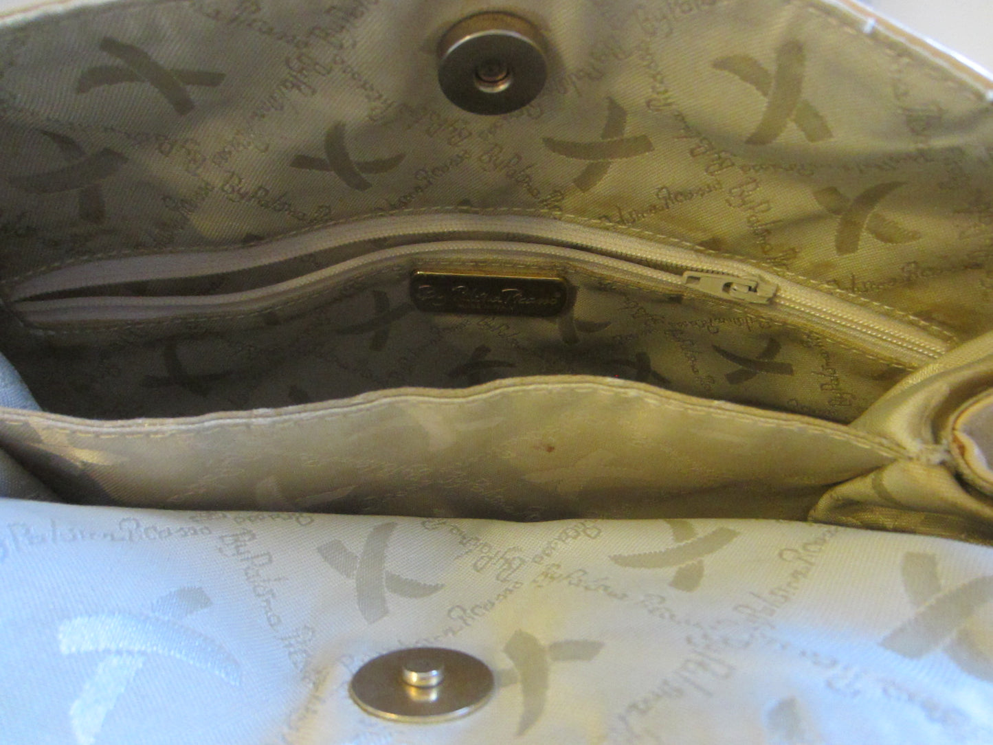 Paloma Picasso Tan Leather Tote Style Purse Handbag Made in Italy - Designer Unique Finds 