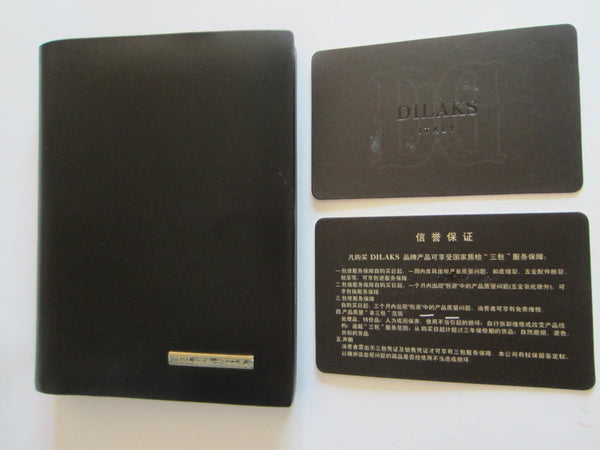 Dilak Billfold Wallet Made in Italy Genuine Vegetable Black Leather - Designer Unique Finds 
 - 5