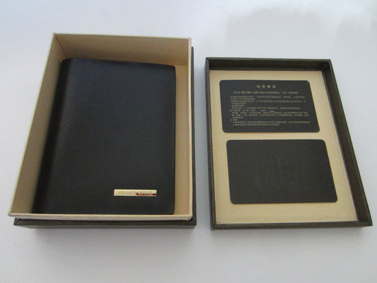 Dilak Billfold Wallet Made in Italy Genuine Vegetable Black Leather - Designer Unique Finds 
 - 1