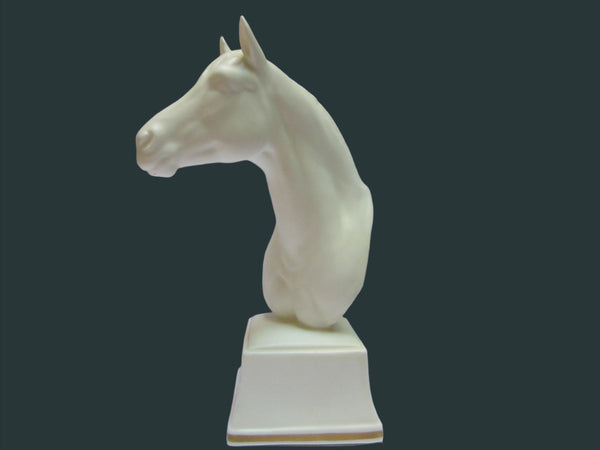 Astrope White Horse Bust Equestrian Royal Worcester Fine Bone China England - Designer Unique Finds 