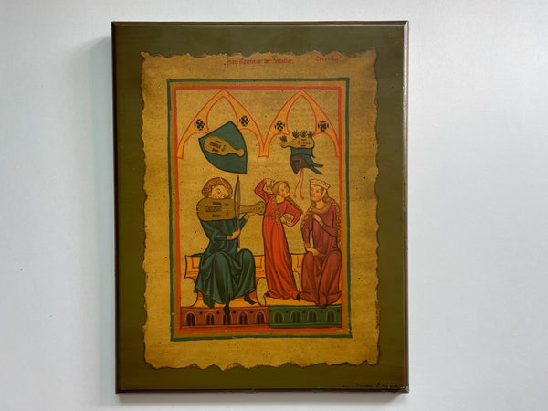 Mary S Clark Decoupage Medieval Opera Signature Panel Print