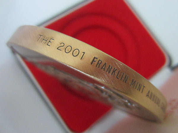 The Franklin Mint Solid Bronze Annual Calendar Art Medal Wild Animal Decoration - Designer Unique Finds 