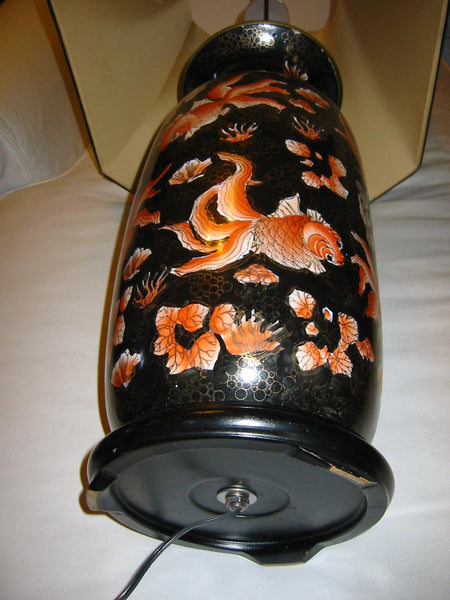 Asian Chinoiserie Porcelain Lamp Baluster Vase - Designer Unique Finds 
 - 4