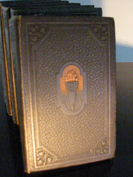 John Lord Beacon Lights of History Six Volumes Leather Bounds Historic Books - Designer Unique Finds 