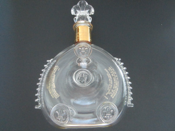 Saint Louis France Remy Martin Hand Made Crystal Decanter Red Leather Mirrored Case