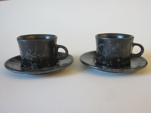 Bennington Potters Vermont Ceramic Cups Saucers - Designer Unique Finds 