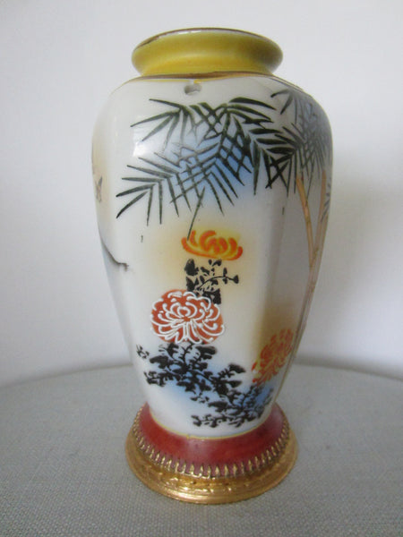 Western Germany Aerozon Original Moriage Style Hand Painted Baluster Vase - Designer Unique Finds 