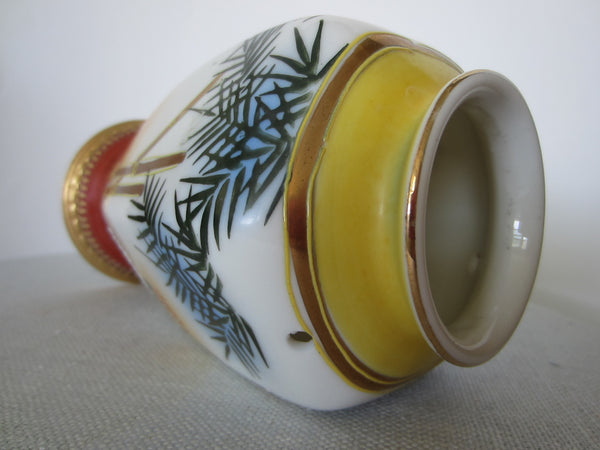 Western Germany Aerozon Original Chinoiserie Hand Painted Baluster Vase
