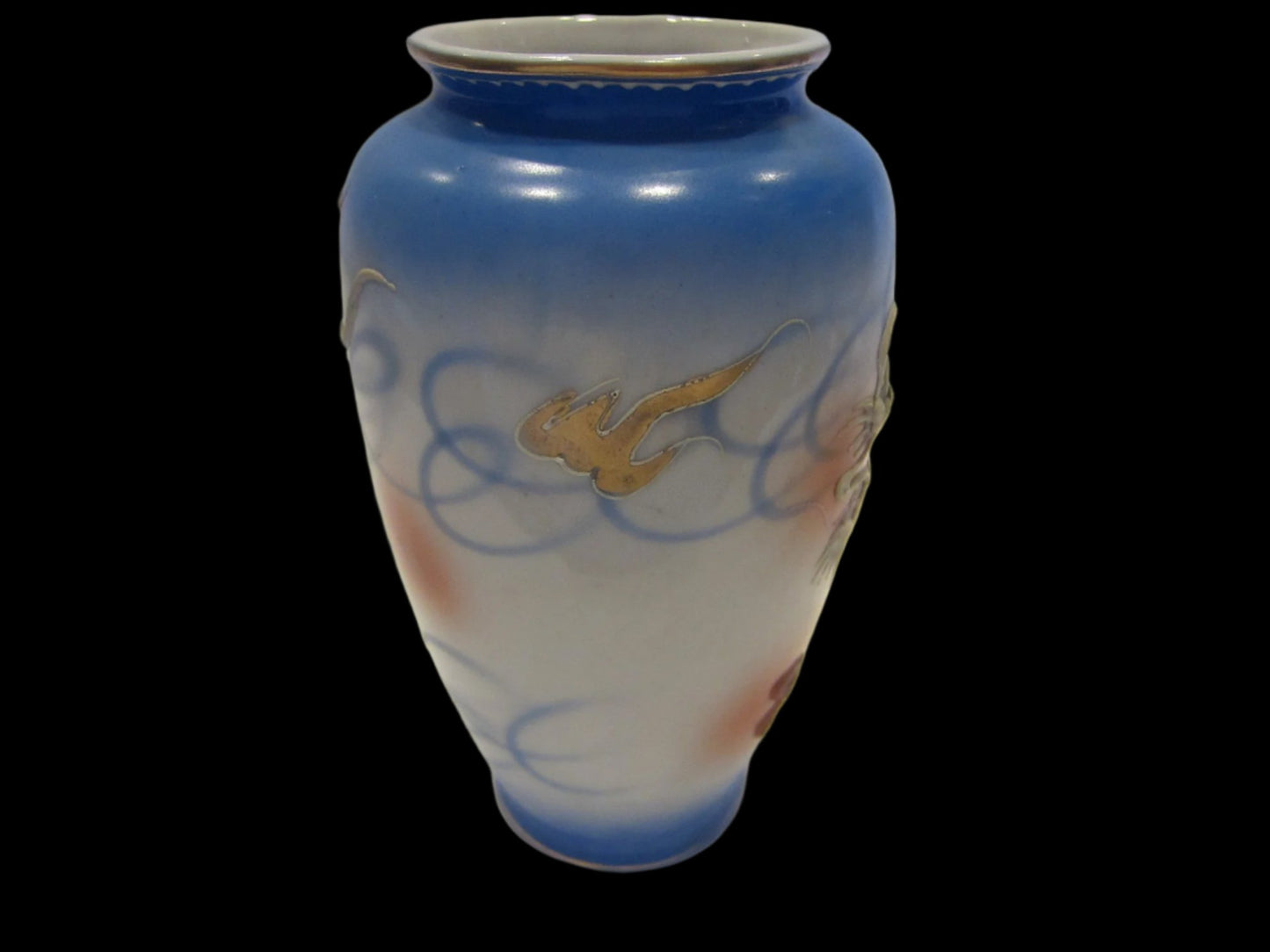 Moriage Dragon Ware Hand Painted Signed Porcelain Vase
